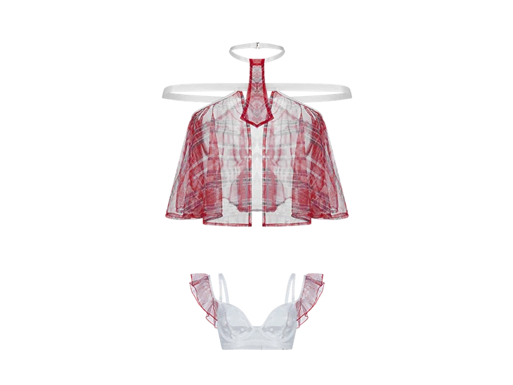 Red 3 Piece Lingerie manufacturers